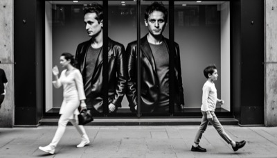 AI-generated film still from Me-Me exploring identity and unlived destinies in Milan